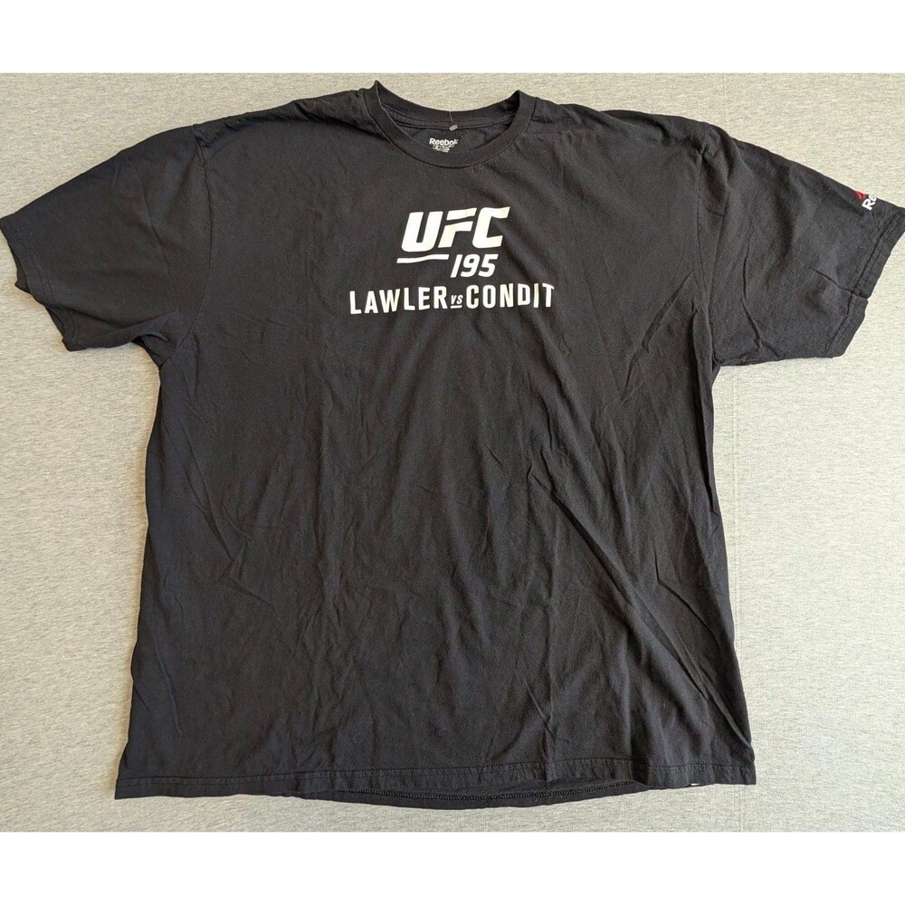Reebok UFC 195 Lawler vs Condit T-Shirt Size 3XL Black Cotton